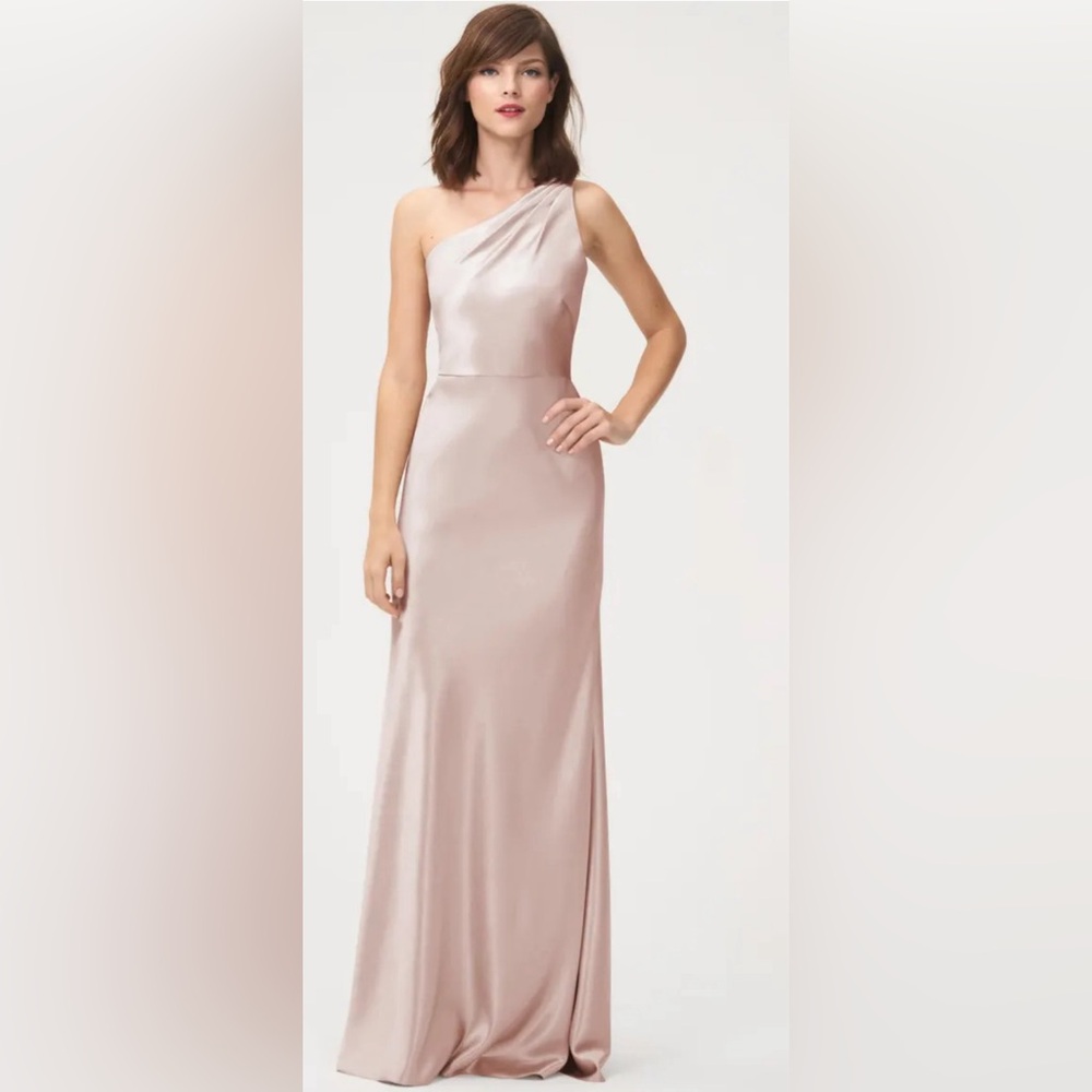 Custom rose colored Jenny Yoo long dress SZ 8